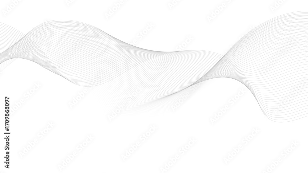 Poster abstract wave element for design. digital frequency track equalizer. stylized line art background. v