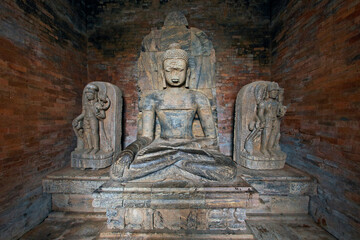 ancient stone buddha statue