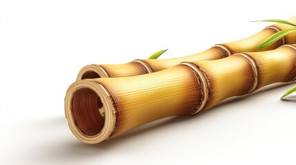 Bamboo stems isolated