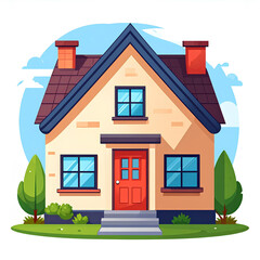 vector illustration of a modern house real estate