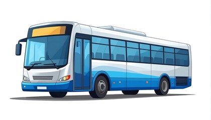 Cartoon illustration of a city bus