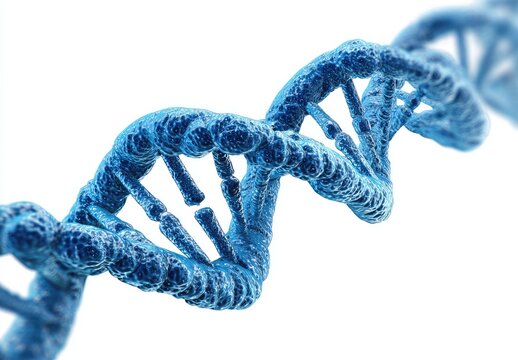 Detailed 3D model of a DNA double helix
