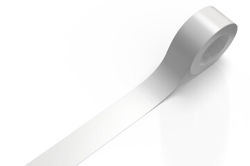 3D realistic duct tape roll mockup isolated on background. Blank template for branding, packaging design, advertising, repair tools. Packaging sticky tape roll, scotch tape or adhesive tape for mockup