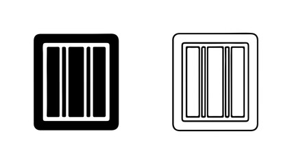 Barcode Illustration Black and White Versions.
