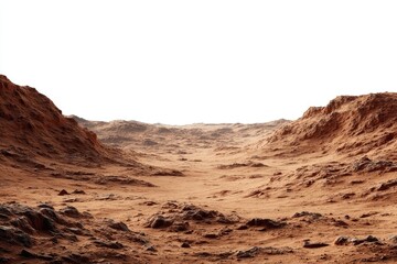 Red desert landscape, vast and empty
