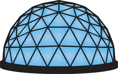 Geodesic Dome Colorful Vector Illustration Design (Version: 02)