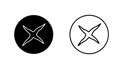 Black and White Cross Icons in Circles Symbolism and Contrast.