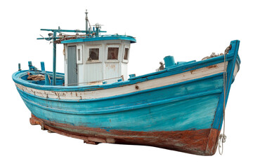 Obraz premium Fishing Boat on Calm Water - Isolated 3D Render