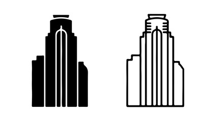 Building Architecture Line Art Icon Design.