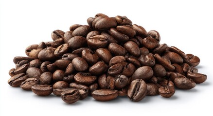 Naklejka premium A pile of roasted coffee beans