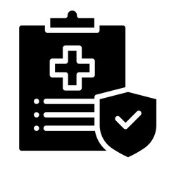 Obraz premium Protocol health icon glyph style vector illustration 
