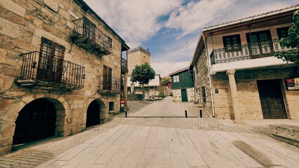 rural landscape of a galician village, vilanova dos infantes