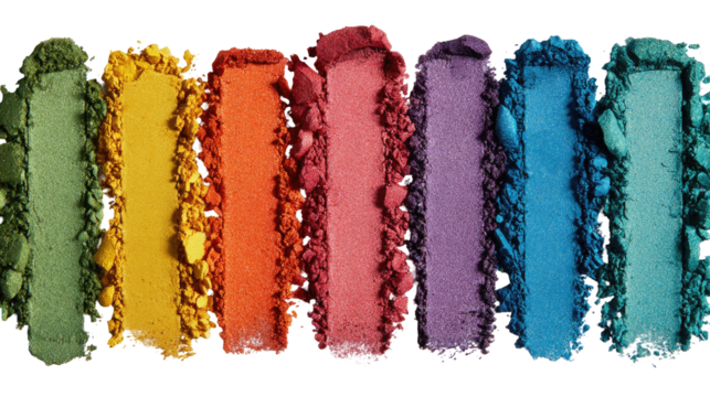 Colorful eyeshadow palette swatches (5)