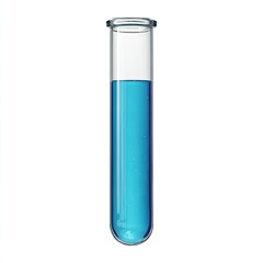 Clear glass test tube filled with vibrant blue liquid (2)