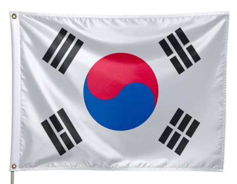 Flag of South Korea isolated on transparent or white background - Powered by Adobe