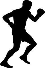 Kickboxing Silhouettes Vector | Martial Arts Fighter Poses | Sports Training Illustration