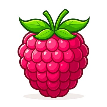 Cartoon raspberry illustration