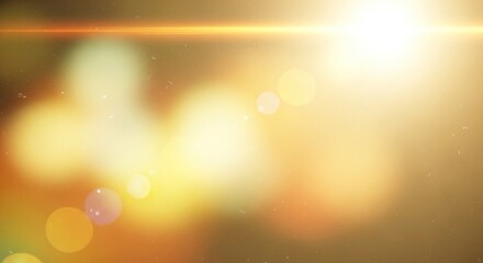 Warm Golden Sunlight Bursting with Anamorphic Lens Flare and Soft Bokeh.