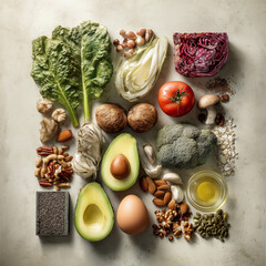 still life with fresh vegetables