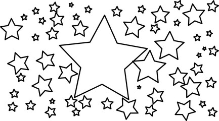 Star doodle art png 