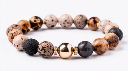 Natural stone beaded bracelet