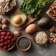 spices and herbs on wooden table