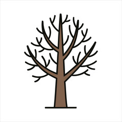Simple illustration of a tree with branches, suitable for educational resources or design projects