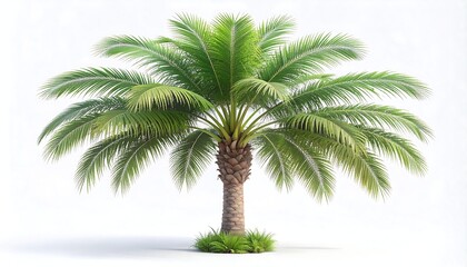 Obraz premium Palm Tree Rendered on White
