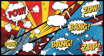 Comic Book Style Background Design.