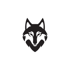 SIMPLE WOLF HEAD LOGO VECTOR ILLUSTRATION