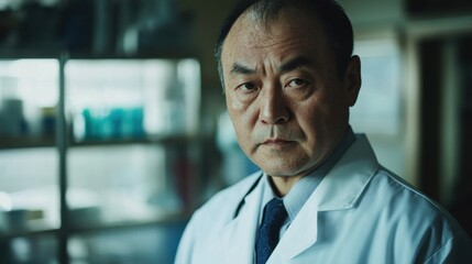 Fototapeta premium Serious Doctor in Medical Lab.