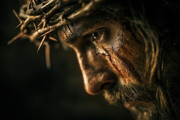 Silhouette of Jesus on the Cross