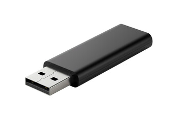 Sleek Black USB Flash Drive: Data Storage Solution