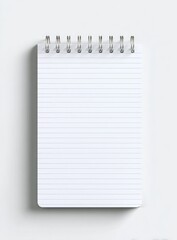 A blank lined spiral-bound notebook