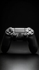 Modern video game controller in contrasting light and shadow for interactive media