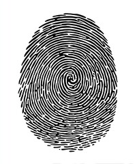 Circular, detailed fingerprint pattern