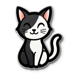 black and white cat logo