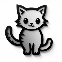 sticker vector illustration of a cat