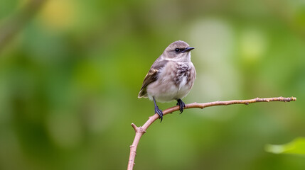 Naklejka premium A Says Phoebe perched on a small branch