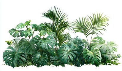 Obraz premium Lush tropical foliage cluster (3)