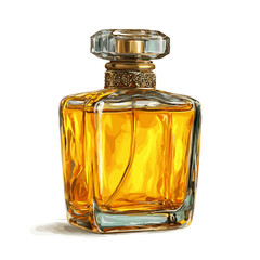 Vector illustration of a perfume bottle isolated on a white background