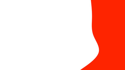 Dynamic abstract background featuring a vibrant red and clean white space separated by a smooth, elegant curve, ideal for modern designs.