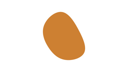 Abstract organic blob shape in warm orange-brown on a white background, ideal for modern graphic design, branding, or minimalist backgrounds.