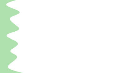 Clean, minimalist design featuring a vertical wavy light green stripe against a white background, offering a fresh, natural aesthetic for various creative projects.