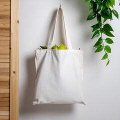 Eco-Friendly Shopping Reusable Tote Bag with Greens