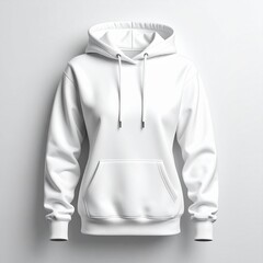 Blank White Hoodie Mockup Perfect for Design Presentations