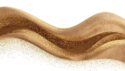 Gold sand flowing in waves