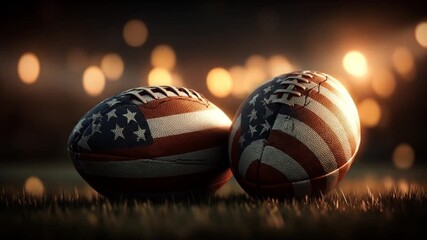 American footballs usa flag - Powered by Adobe
