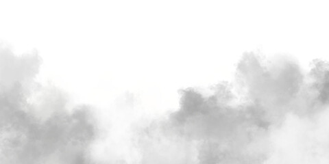 Abstract white smoke or mist rising on a black background isolated on transparent background