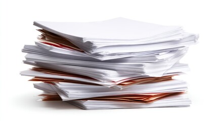 Stack of white papers